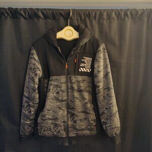 RGSTR Men’s Black Camo Hooded Jacket Size M